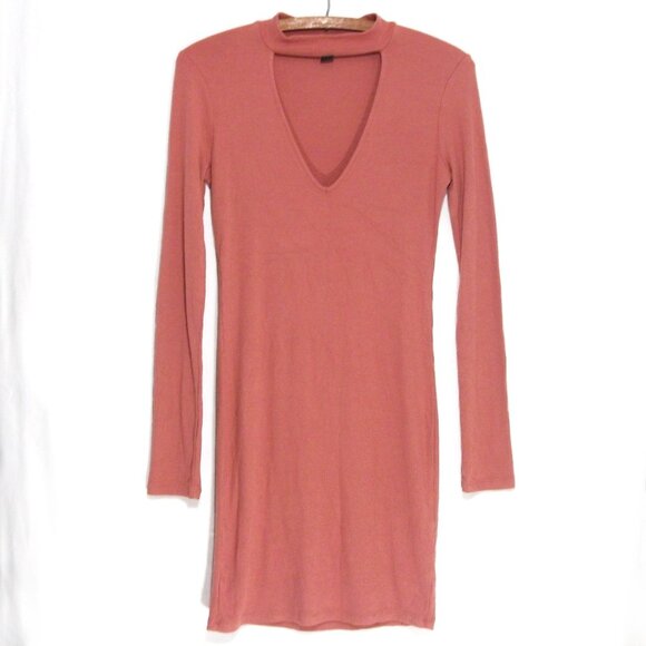FOREVER 21 Slim Fit Lowcut DRESS Mauve Pink Size M MEDIUM - Picture 1 of 6